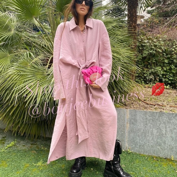 ZARA BNWT Knotted Shirt Dress - Picture 3 of 6